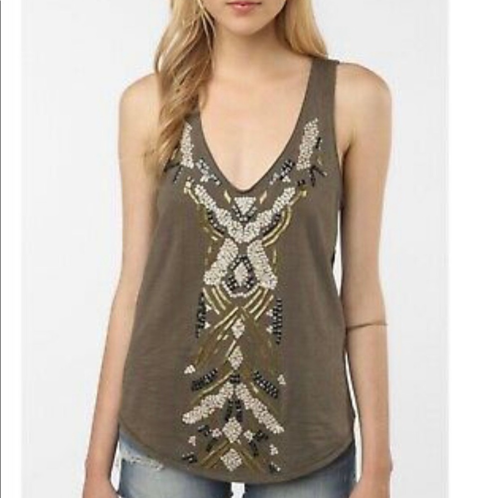 ECOTE Beaded Tank Top as seen in Vampire Diaries, Size S